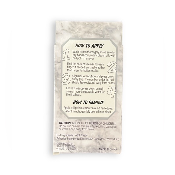 Red Instant Glam Nails Pre-Glued by Superstar - Picture 2 of 2